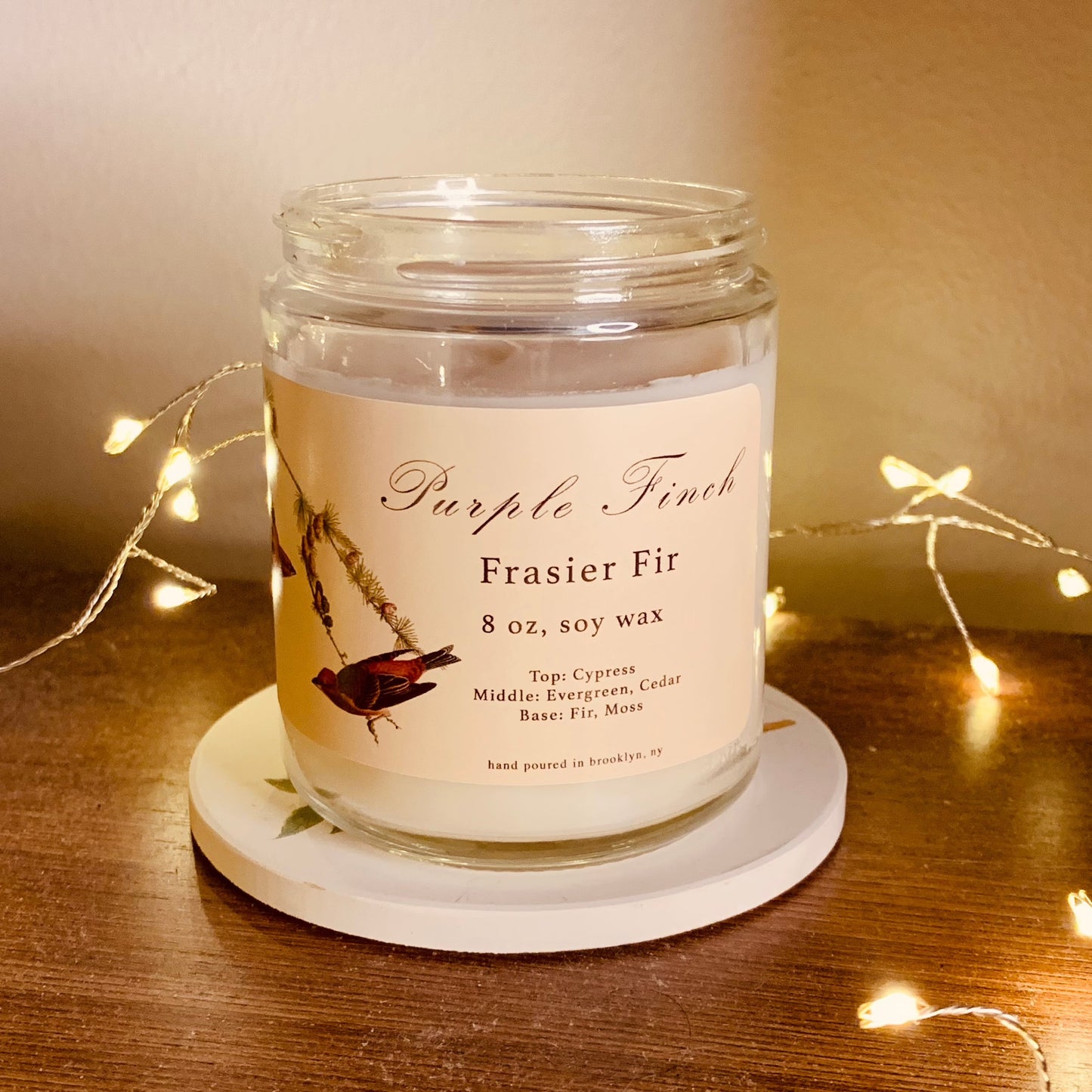 Purple Finch: Fraser Fir Scented Candle