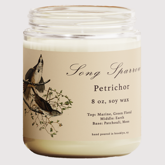 Song Sparrow: Petrichor Rain Scented Candle